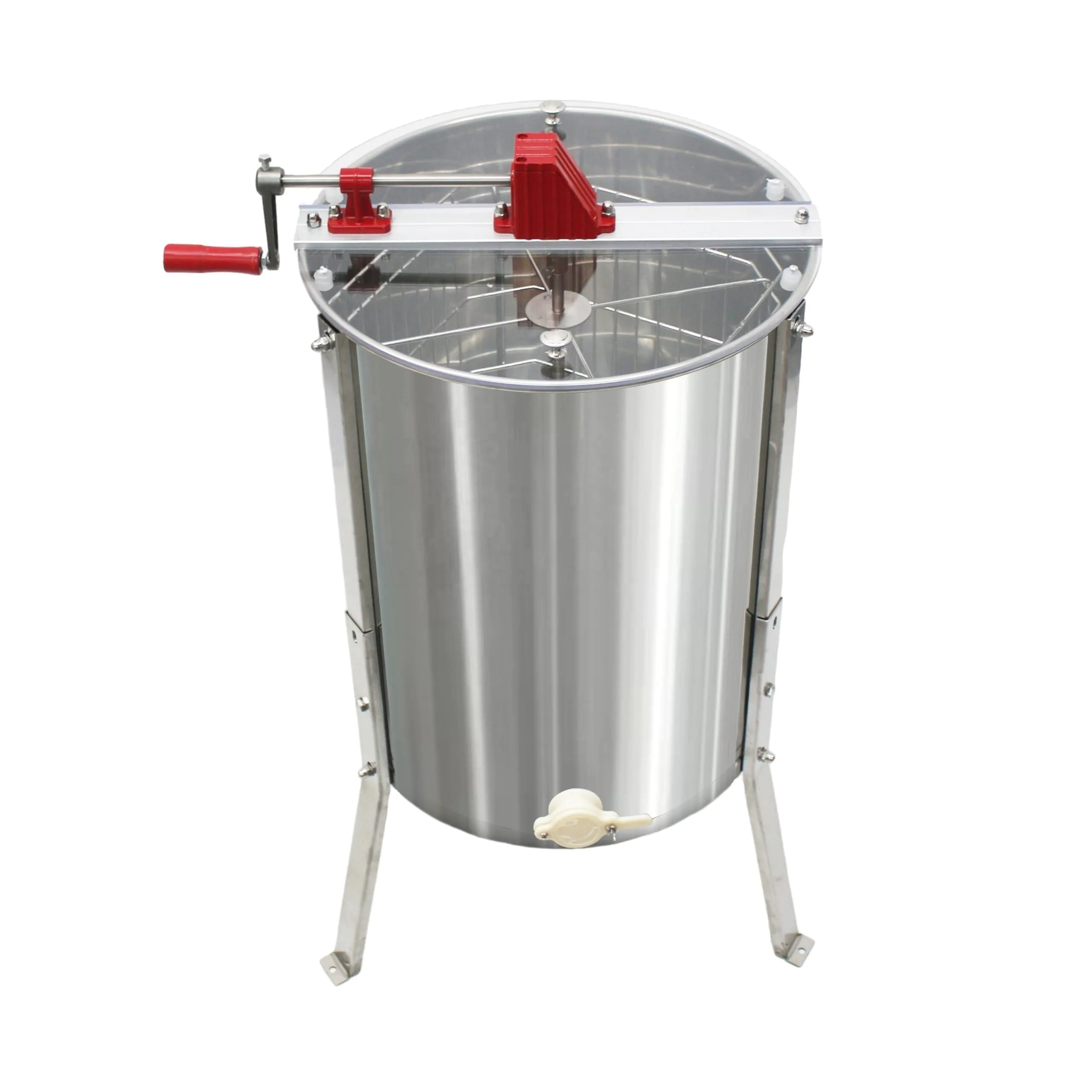 4 Frame Stainless Steel Manual Honey Extractor - Image 4