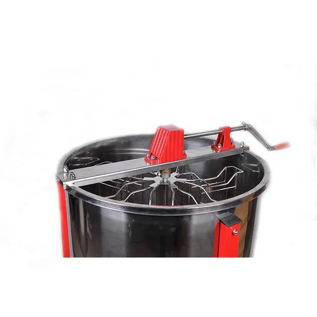 6 Frame Stainless Steel Manual Honey Extractor - Image 3