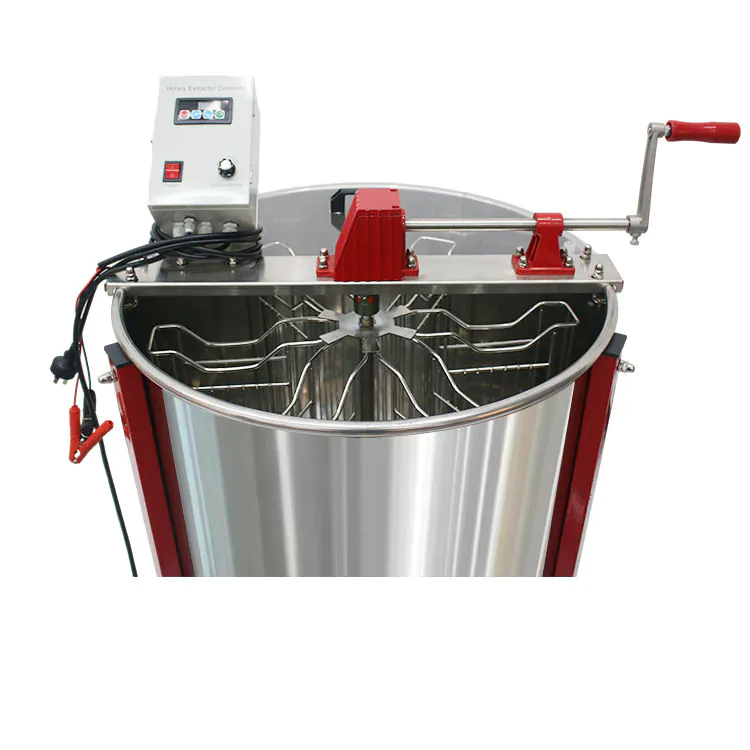 6 Frame Stainless Steel Manual Honey Extractor - Image 4