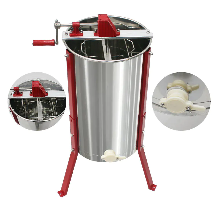 2 Frame Stainless Steel Manual Honey Extractor - Image 4