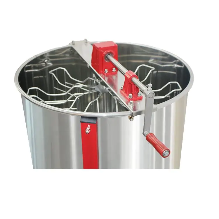 8 Frame Stainless Steel Manual Honey Extractor - Image 3