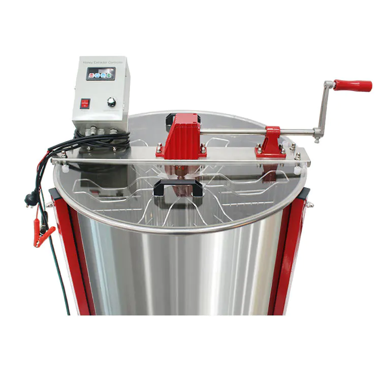 6 Frame Stainless Steel Manual Honey Extractor - Image 6