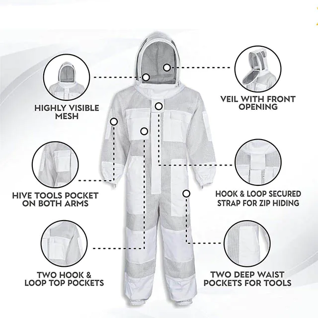 3 Layers Cotton Beekeeping Jacket Suit - Image 5