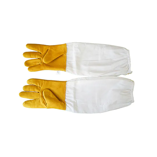 Long Sheepskin Bee Gloves
