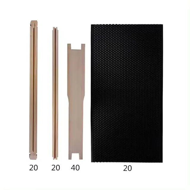 Wooden Bee Frame with Plastic Black Foundation - Image 2