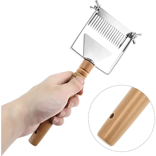 Stainless Steel Honeycomb Uncapping Fork - Image 3