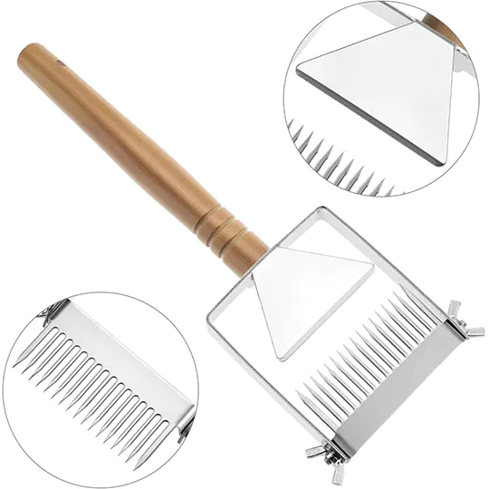 Stainless Steel Honeycomb Uncapping Fork - Image 4