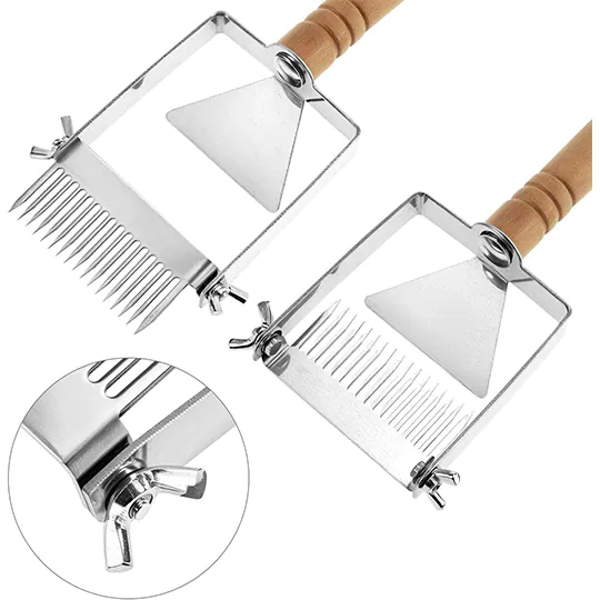 Stainless Steel Honeycomb Uncapping Fork - Image 5