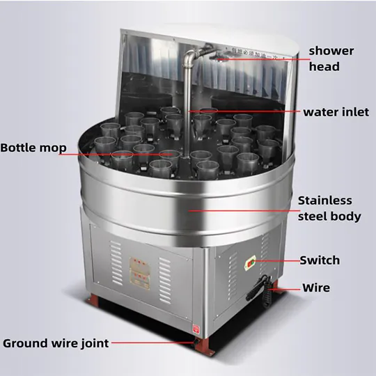 24 Head Rotary Bottle Washing Machine - Image 4